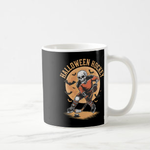 Halloween Skeleton Playing Hockey Vintage Skeleton Coffee Mug