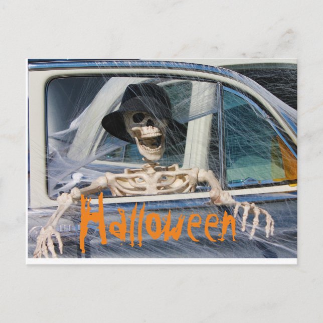 Halloween Skeleton Postcard (Front)