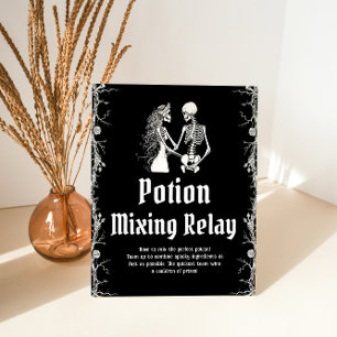 Halloween Skeleton Potion Mixing Relay Sign  