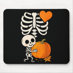 Halloween Skeleton Pregnancy Announcement Soky Mom Mouse Pad