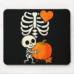 Halloween Skeleton Pregnancy Announcement Soky Mom Mouse Pad
