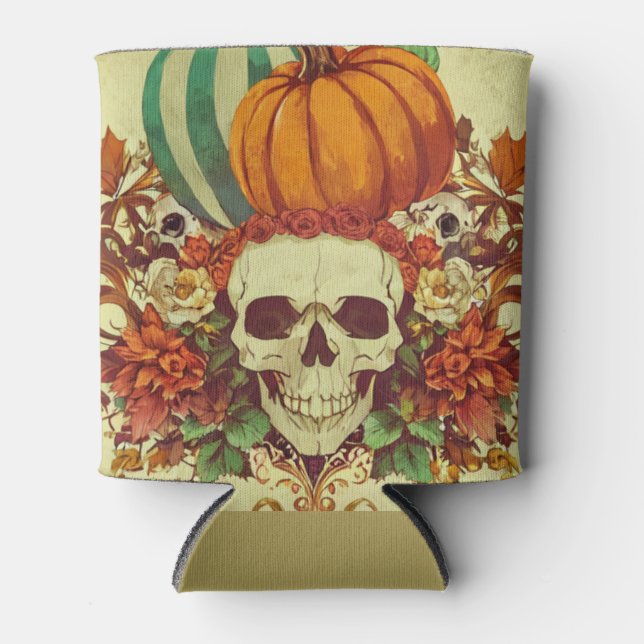 Halloween/skeleton/pumpkin/fall Cooler (Front)