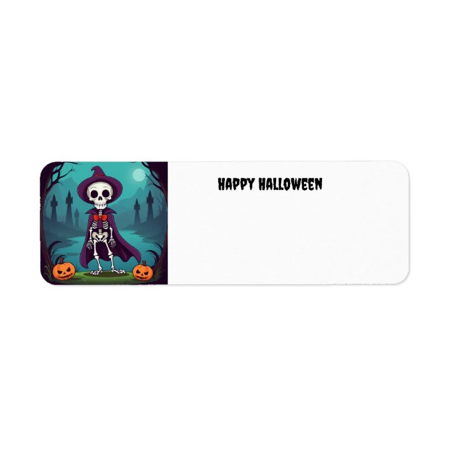 Halloween Skeleton Return Address Label (Front)