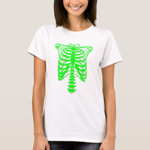 halloween Skeleton Rib Cage acid green T-Shirt