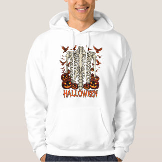 Halloween skeleton rib cage hoodie
