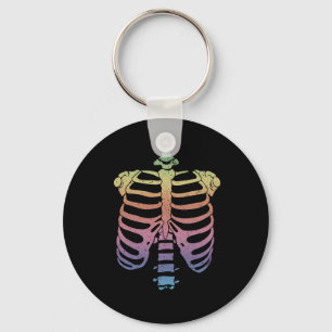 Halloween Skeleton Rib Cage Zombie Costume Tee  Key Ring
