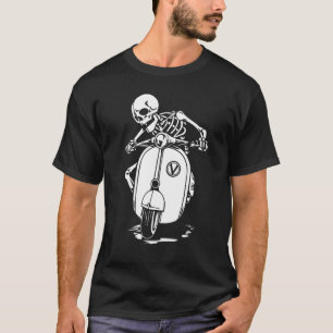 halloween skeleton riding bike T-Shirt