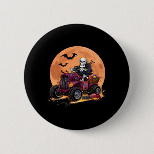 Halloween Skeleton Riding Monster Truck Toddler Bo 6 Cm Round Badge