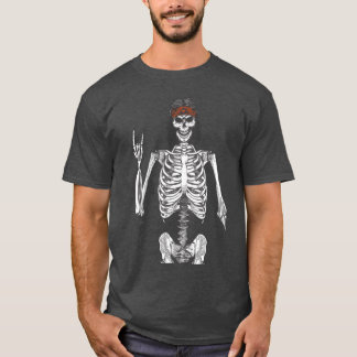 Halloween Skeleton Rock Music Lover friends T-Shirt