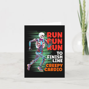 Halloween Skeleton Runner Creepy Cardio Jogger Spo Card