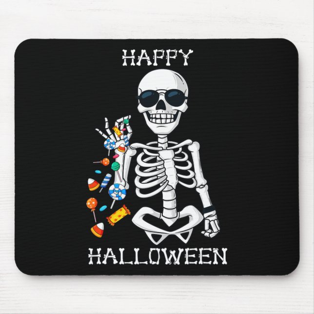 Halloween Skeleton Salting Candy Fun  Mouse Pad (Front)