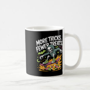 Halloween Skeleton Skater Tricks Skull Skateboard Coffee Mug