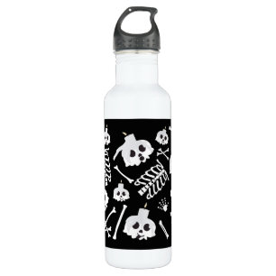 Halloween Skeleton Skull Bones 710 Ml Water Bottle