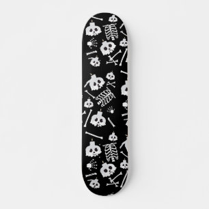 Halloween Skeleton Skull Bones Pattern Skateboard