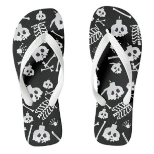 Halloween Skeleton Skull Bones Pattern Thongs