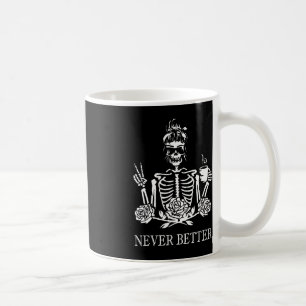 Halloween Skeleton Skull Women Drinking Coffee Nev Mug