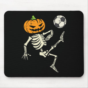 Halloween Skeleton Soccer Football Costume Boy Kid Mouse Pad