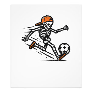 Halloween Skeleton Soccer Football Costume Men Boy Photo Print