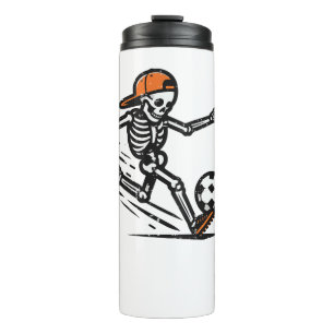 Halloween Skeleton Soccer Football Costume Men Boy Thermal Tumbler