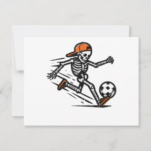 Halloween Skeleton Soccer Football Costume Men Holiday Card