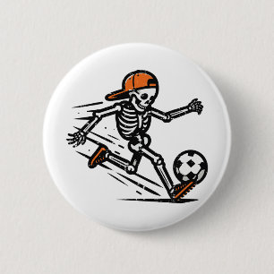 Halloween Skeleton Soccer Footll Costume Men Boys 6 Cm Round Badge