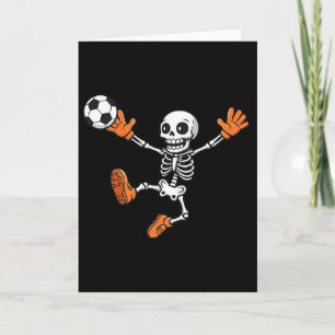 Halloween Skeleton Soccer Player Sports Fan Graphi Card