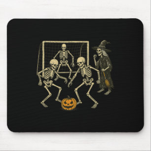 Halloween Skeleton Soccer Witch Coach Spooky Sport Mouse Pad