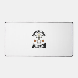 Halloween Skeleton Supernatural Funny Vintage_1 Desk Mat