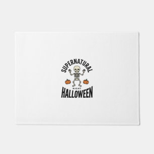 Halloween Skeleton Supernatural Funny Vintage_1 Doormat