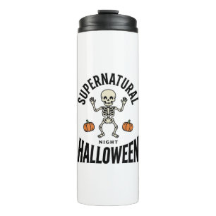 Halloween Skeleton Supernatural Funny Vintage_1 Thermal Tumbler