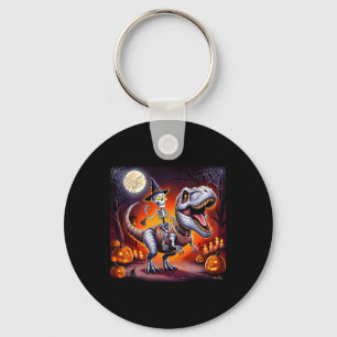 Halloween Skeleton T-rex Ride Key Ring