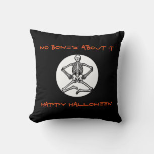 Halloween Skeleton Throw Pillow 16" x 16"