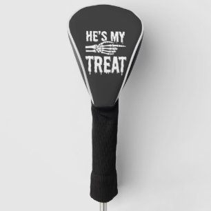 Halloween Skeleton Treat Dripping Typography Desig Golf Head Cover