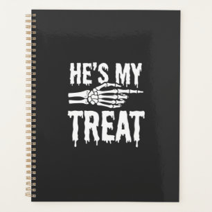 Halloween Skeleton Treat Dripping Typography Desig Planner