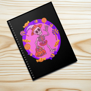 Halloween Skeleton Trick or Treat  Notebook