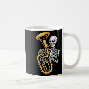 Halloween Skeleton Tuba Tubist  Coffee Mug