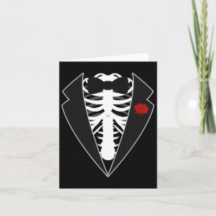 Halloween Skeleton Tuxedo Costume  Card