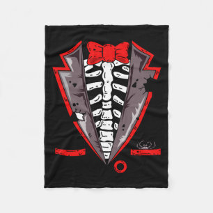Halloween Skeleton Tuxedo Costume Gift Performance Fleece Blanket