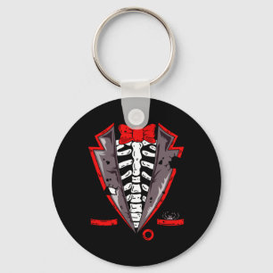 Halloween Skeleton Tuxedo Costume Gift Performance Key Ring