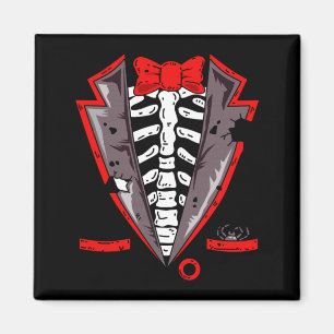 Halloween Skeleton Tuxedo Costume Gift Performance Magnet