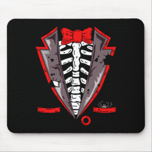 Halloween Skeleton Tuxedo Costume Gift Performance Mouse Pad