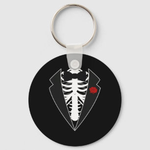 Halloween Skeleton Tuxedo Costume  Key Ring