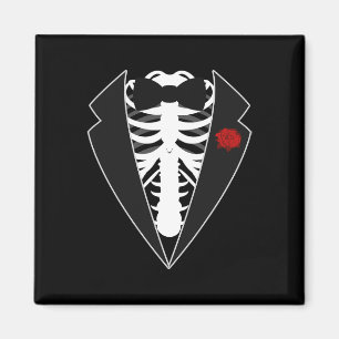 Halloween Skeleton Tuxedo Costume Magnet