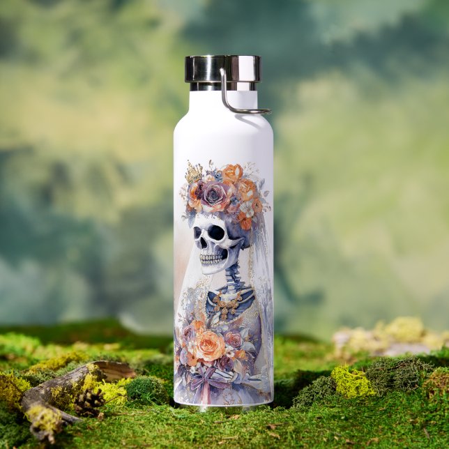 Halloween Skeleton Vacuum Insulated Water Bottle (Outdoor (Rotated))