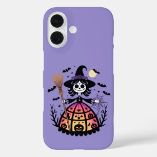 Halloween Skeleton Witch iPhone 16 Case