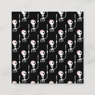 Halloween skeleton with a sword appointment card
