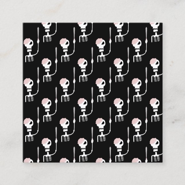 Halloween skeleton with a sword  appointment card (Front)