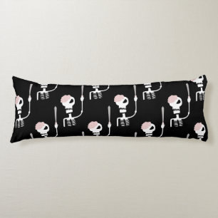 Halloween skeleton with a sword  body cushion