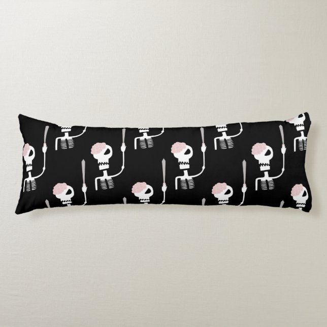 Halloween skeleton with a sword  body cushion (Front)