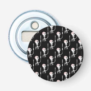 Halloween skeleton with a sword bottle opener